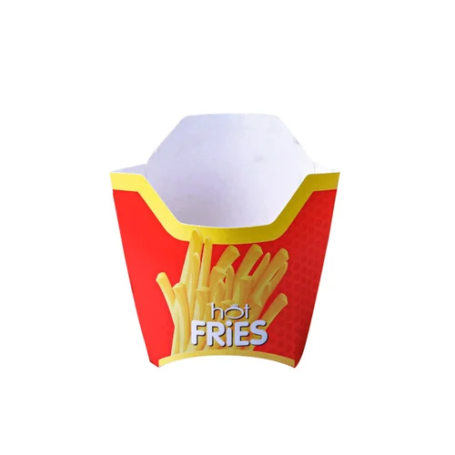 Paper French Fries Box - Color: Red