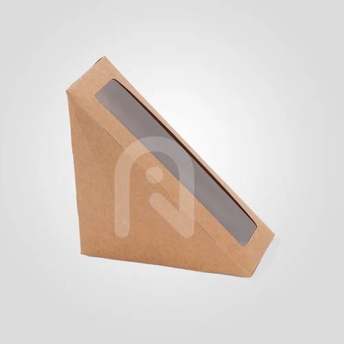 Kraft Sandwich Wedge Box - Color: White