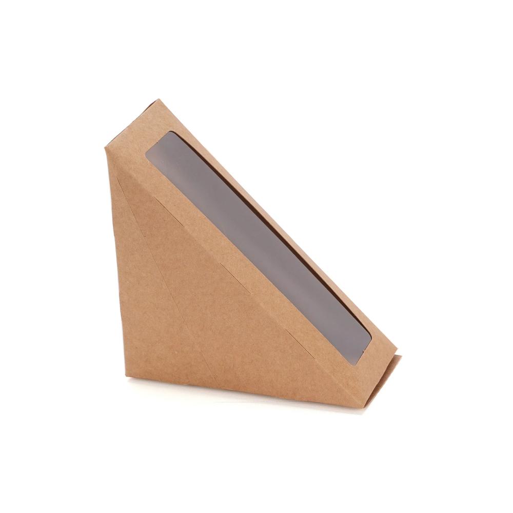 Kraft Sandwich Wedge Box (with And Without Window) - Color: White