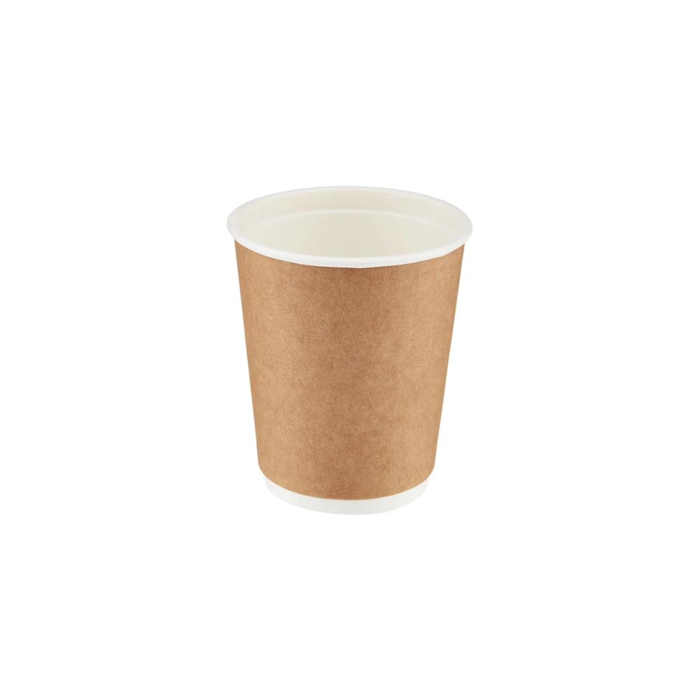 250Ml Kraft Double Wall Paper Cup - Color: Black