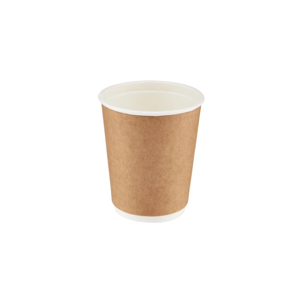 Kraft Double Wall Paper Cups (8oz, 250ml) - Color: Black