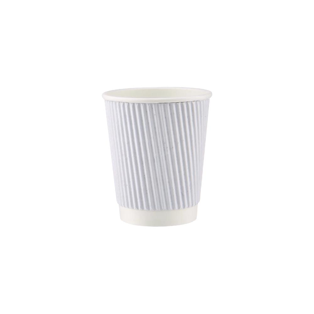 250Ml Ripple Paper Cup - Color: White