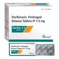 Prolonged Release Tablet Contains Darifenacin Hydrobromide Ip Eq. To Darifenacin 7.5 Mg - Drug Type: General Medicines