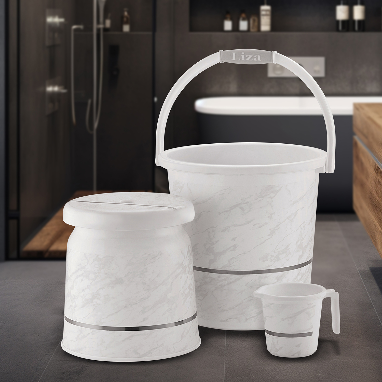 3 Pc Bathroom Set Orry - Color: Golden Yellow