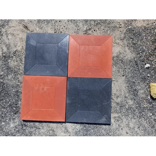 16X16 Cm Cement Floor Tile - Color: Reds / Pinks