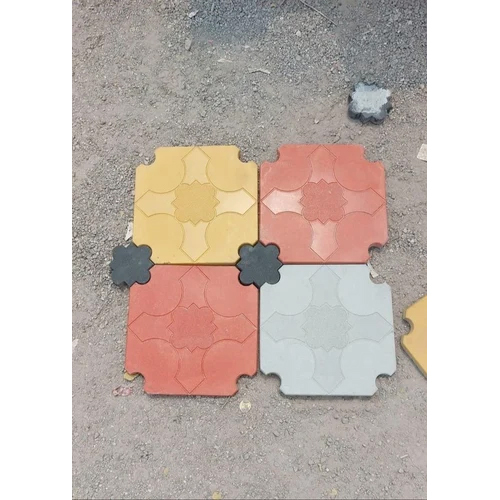 Cement Parking Tiles - Color: Multi Color