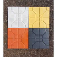 Cement Parking Tiles - 10 Millimeter Thick, Multi Color Concrete Finish | Manually Crafted For Durable Outdoor Use