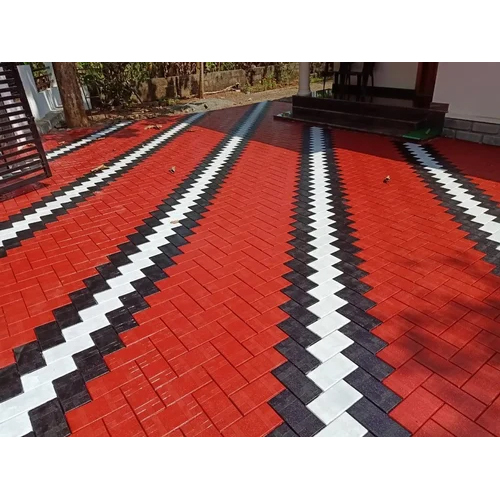 Concrete Interlocking Paver Block - Color: Multi Color