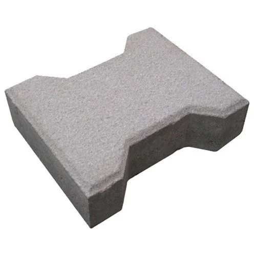 60Mm Interlocking Concrete Paver Block - Color: Grey