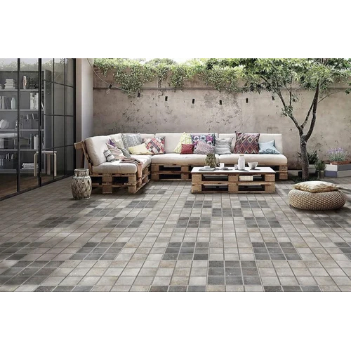 Rustic Parking Tiles Installation - Color: Blacks