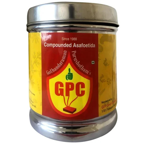 GPC Asafoetida Special Powder - Premium Quality, Brown Color, Non-Dried Form, 9 Months Shelf Life | FSSAI Certified, Hotel Special Hing Flavor