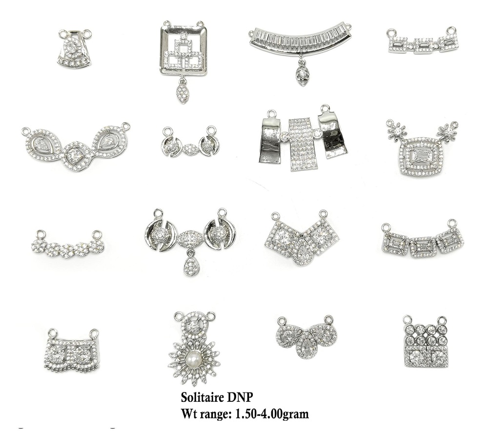 New Silver Solitaire Pendant