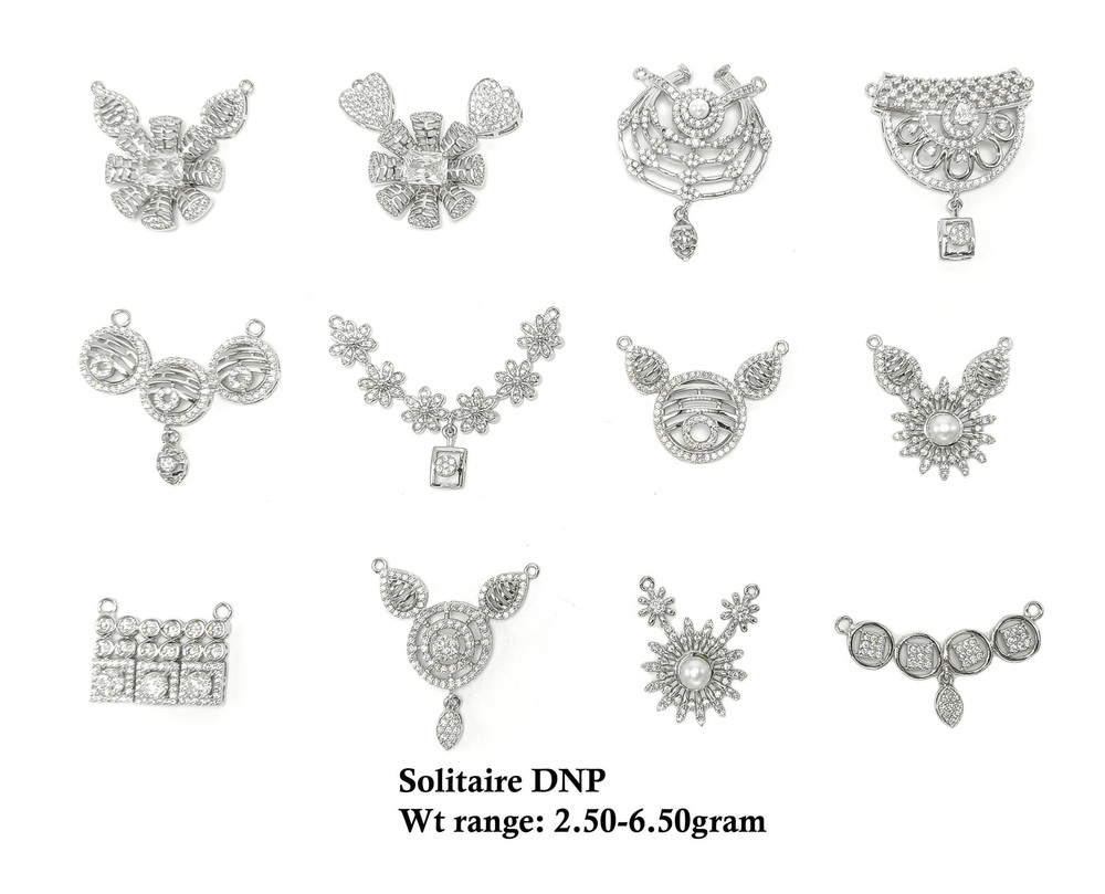 New Silver Solitaire Pendant