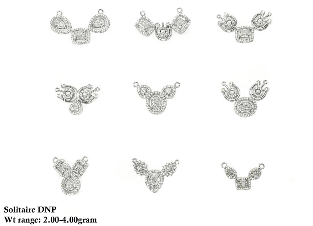 New Silver Solitaire Pendant