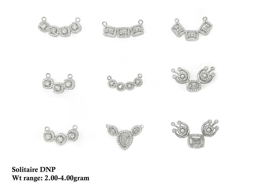 New Silver Solitaire Pendant