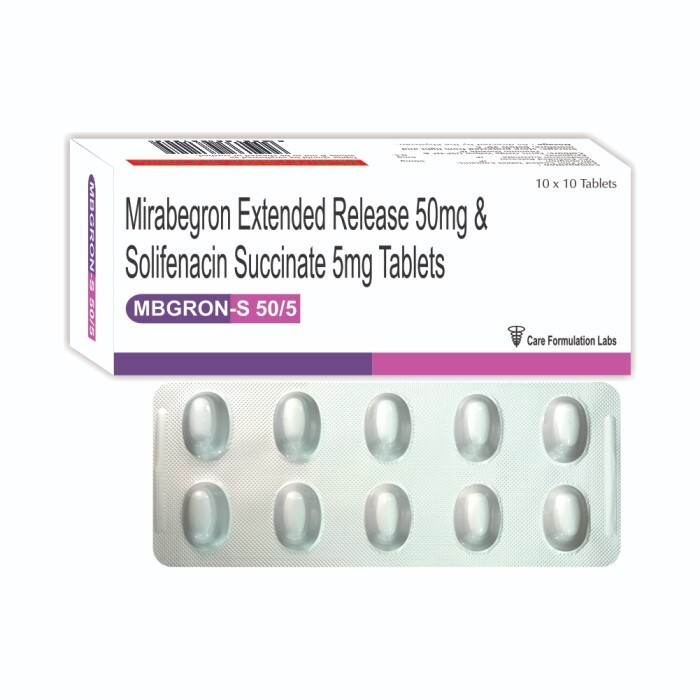 Mirabegron extended release tablet 50mg  & Solifenacin Succinate IP 5mg