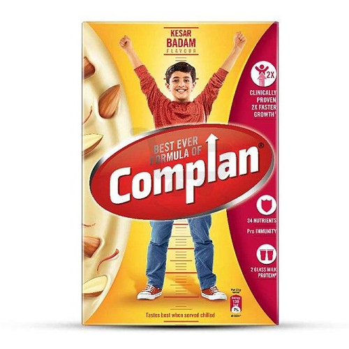 200g Complan Kesar Badam - Sweet Drink Mix, Contains Essential Minerals & Vitamins, Packaged in Convenient Box, Alcohol-Free, Sugary Delight