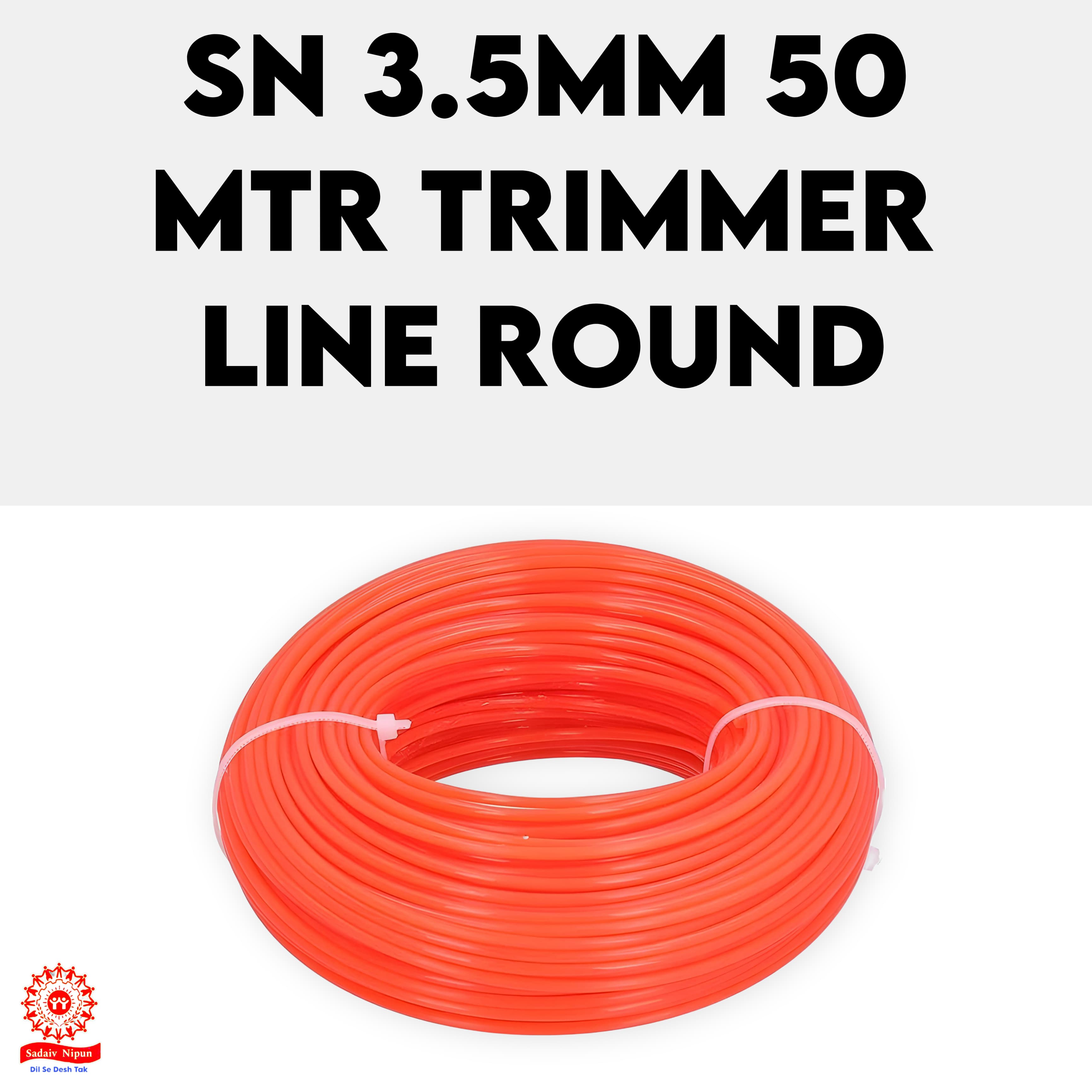 "vi- 0107 3.5mm Round 50m Trimmer Line - Premium Quality Cutting Line For Grass Cutters, Lawn Trimmers, And Gardening Equipment - Durable And Long-lasting " - Capacity: 1 Pcs/hr