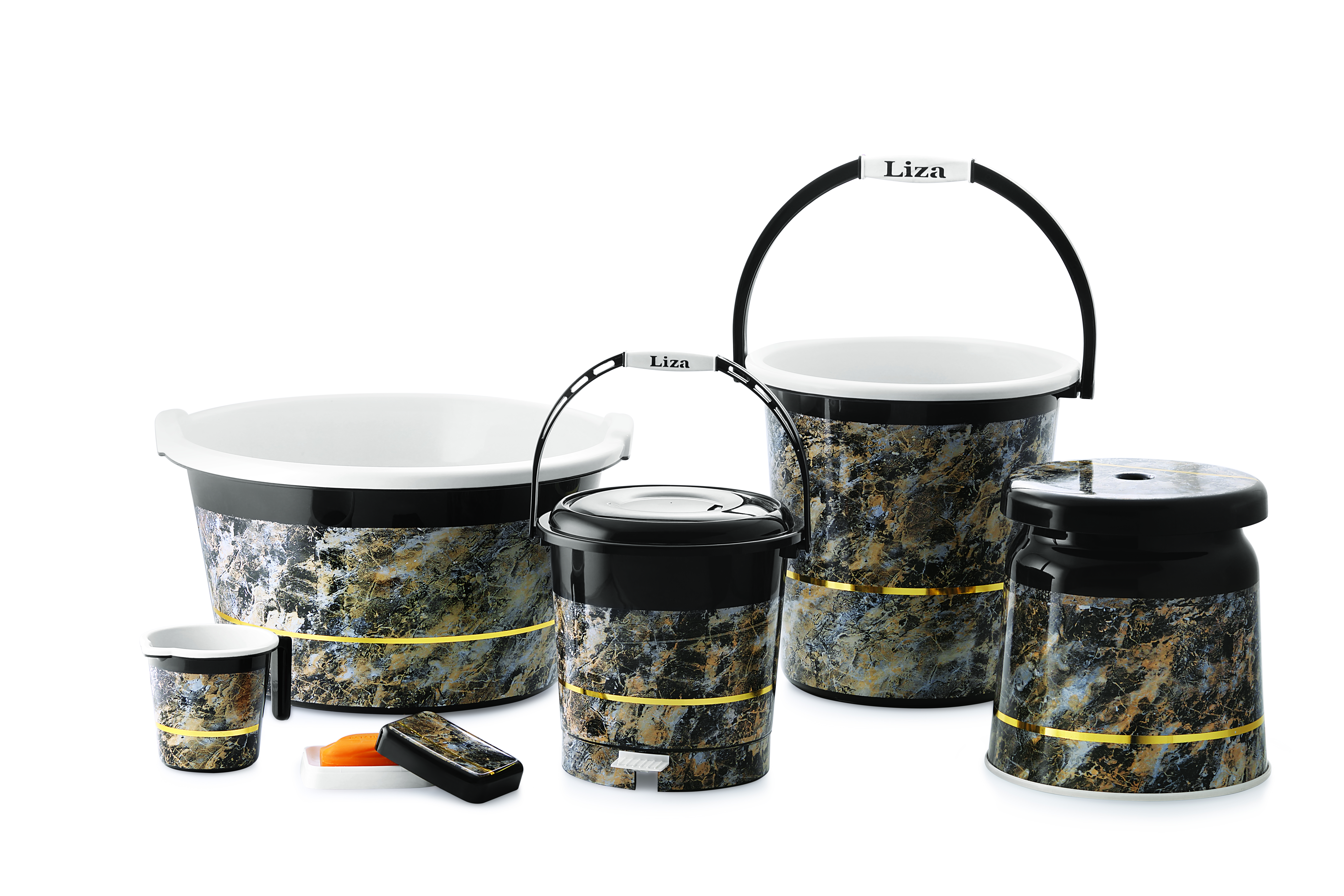 6 Pc Bathroom Set Orry - Finish: Satin