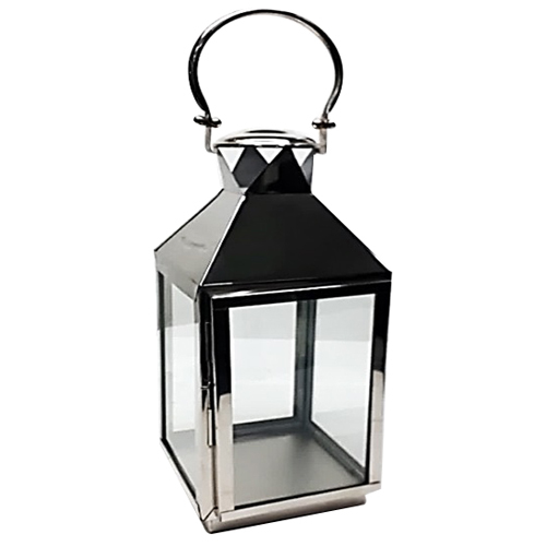 Shiny Nickel Steel Lantern