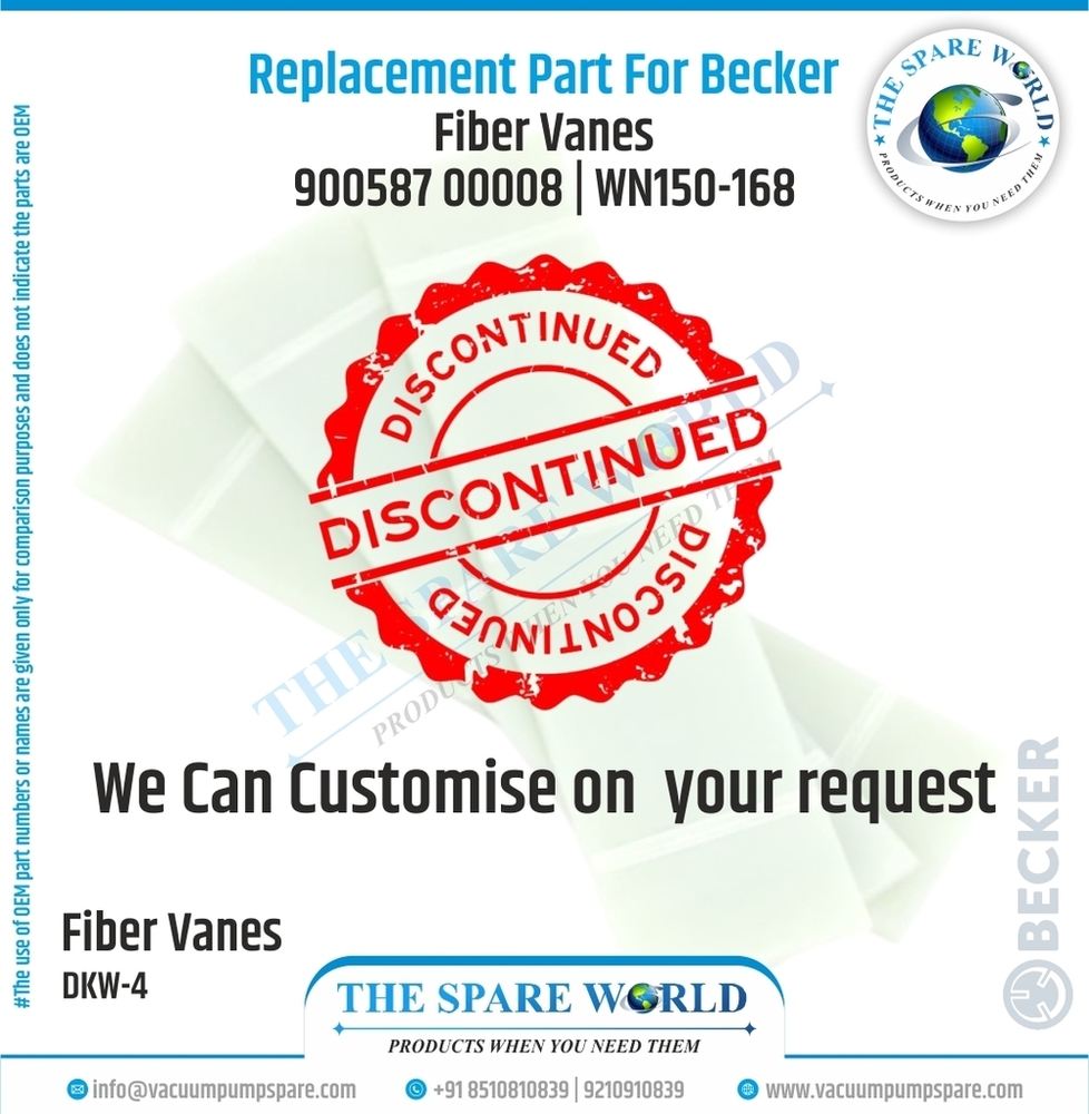 Vane Set For Becker - Dkw-4 | 8 | Wn150-168 - Chemical Composition: G11