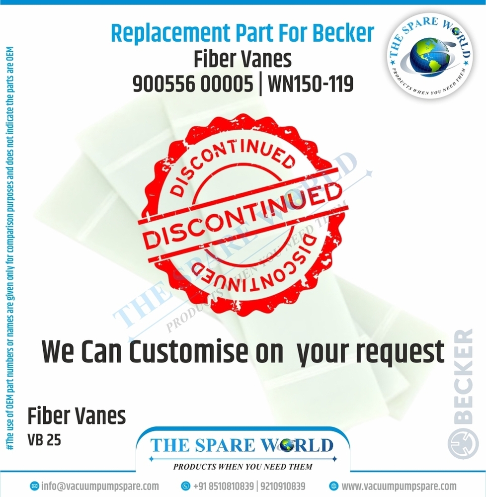 Vane Set For Becker - Vb 25 | 5 | Wn150-119 - Chemical Composition: G11