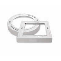 Surface Mounting Ring - Polycarbonate, 6 Watt Power | Round/square Shape, White Color