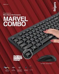 Fingers Wired Keyboard and Mouse - Combo