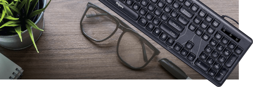 Fingers Wired Keyboard And Mouse - Combo