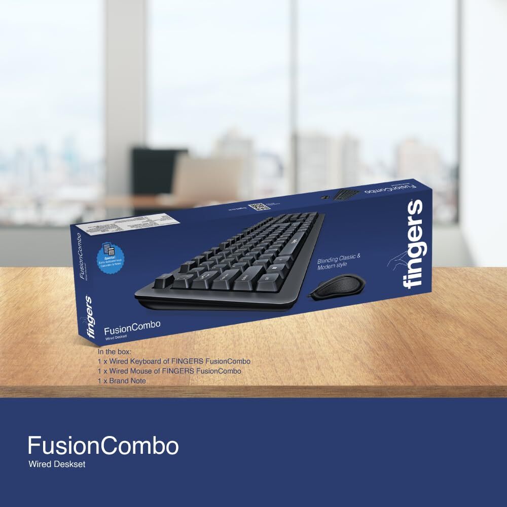 Fingers Wired Keyboard And Mouse - Combo