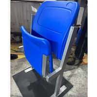 Stadium Chair - Steel Frame, 8 Kg Weight, Blue Color | Portable, Foldable, Cushioned Seating, Water-resistant Fabric, 1-year Warranty