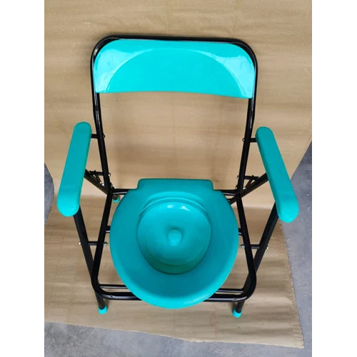 Commode Chair With Handrest - Color: Blue