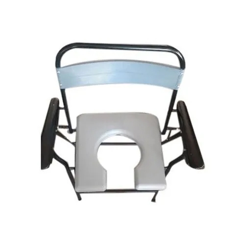 Commode Chair With Handrest - Design: Plain