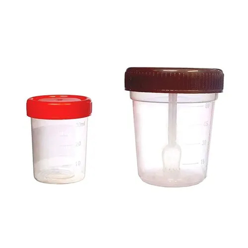 Plastic Urine Sample Container - Color: Transparent