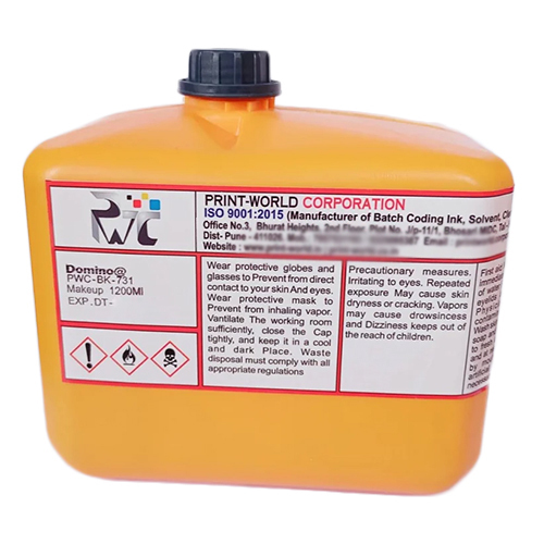 1200 ML Domino Printer Makeup Inkjet Ink For I Series Module