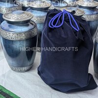 Blue Fire Metal Memorial Cremation Urn for Human Ashes Premium Quality Funeral Urns Supplies
