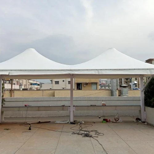 Tensile Fabric Car Parking Shed - 0.05mm Waterproof Material, Classic White Color | Easy Installation for Versatile Outdoor Protection