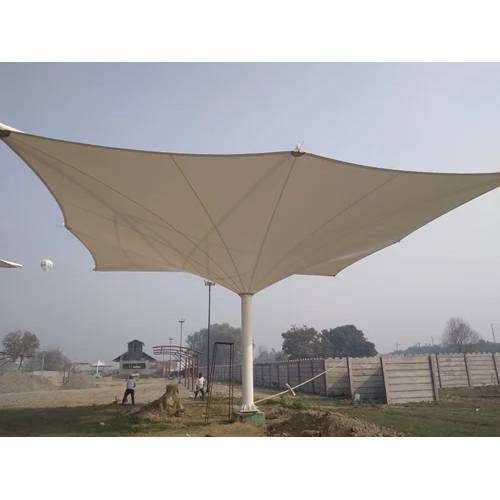Inverted Umbrella Tensile Structure - High-Quality Tensile Fabric, Various Thickness Options, Elegant White Color | Waterproof Design for Outdoor Parking Protection