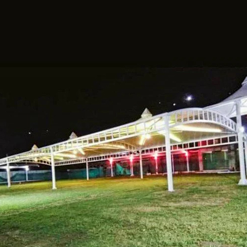 PVC Marriage Hall Tensile Structure - High-Quality Tensile Fabric,  Waterproof and Elegant in Classic White, Different Thicknesses Available