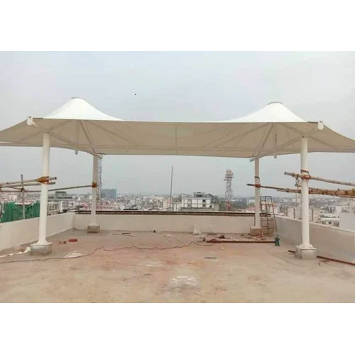 Cone Tensile Car Parking Structure - Color: White