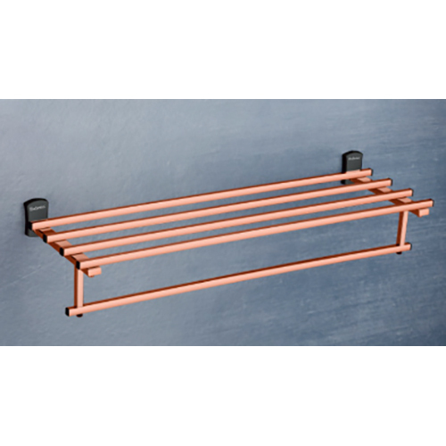 Rose Gold And Black 24Inch Towel Rack - Color: As Per Requirement