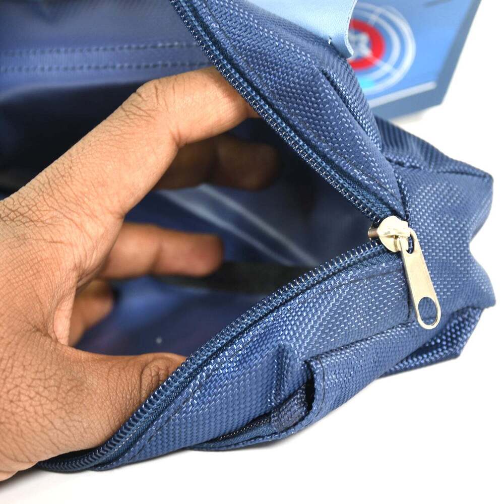 Pencil Pouch With Zippers - Fabric, 23x13x5 Cm | Large Capacity, Double Compartment Design, Ideal For School Supplies & Travel Accessories