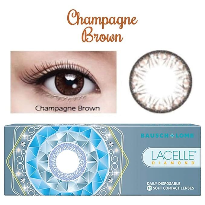 Bausch & Lomb Lacelle Diamond Brown Color Daily Contact Lens (10 Lens/Box)