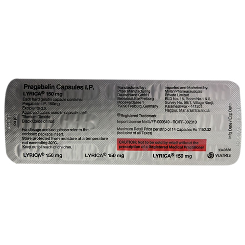 150 mg Pregabalin Capsules IP