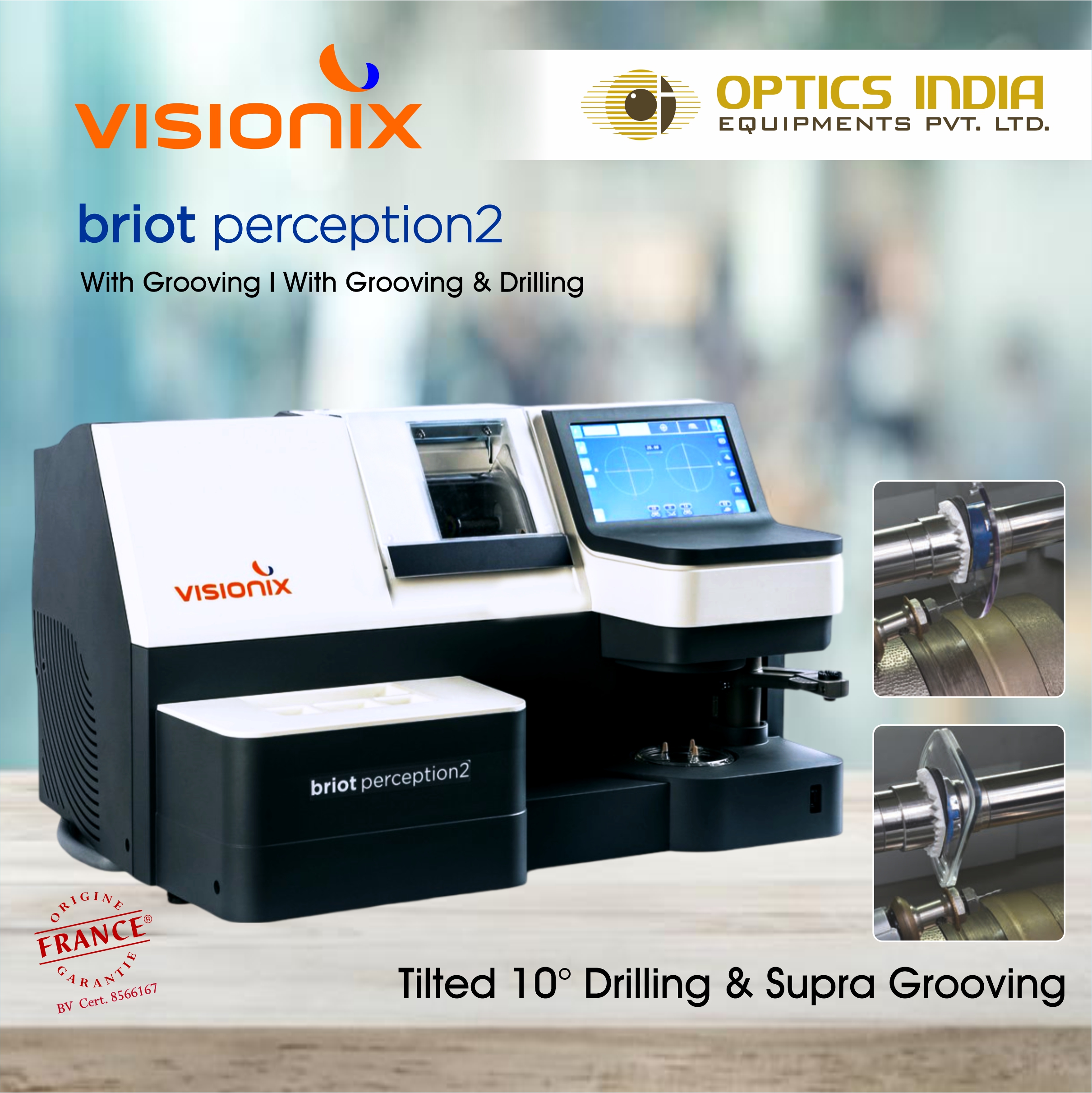 Optical Lens Patternless Edger - Color: White