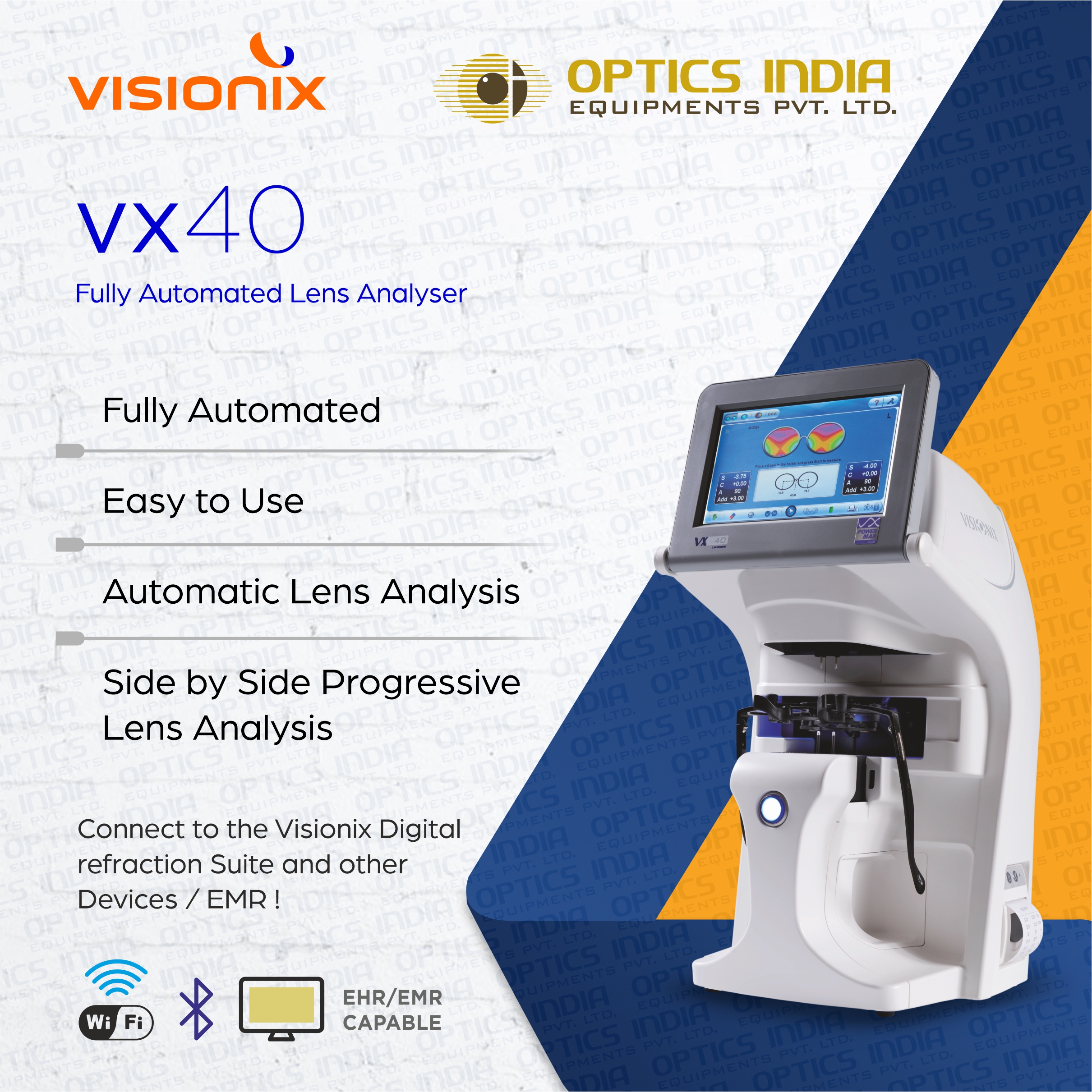 Visionix Vx 40 Automatic Lensmeter - Color: White
