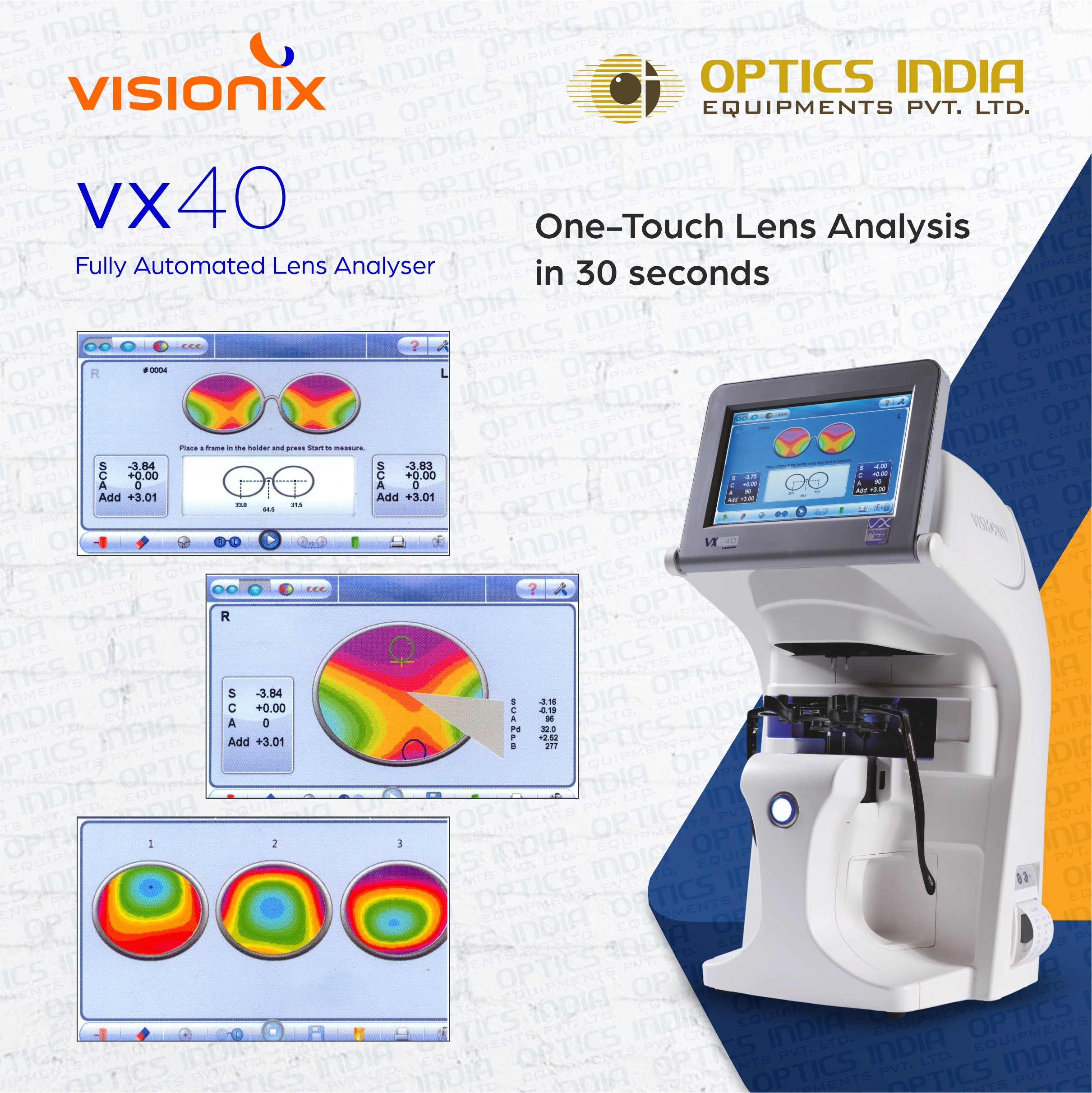 Visionix Vx 40 Automatic Lensmeter - Color: White