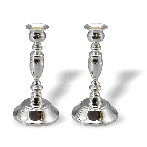 Silver Plated Pair Candle Stand - Material: Metal