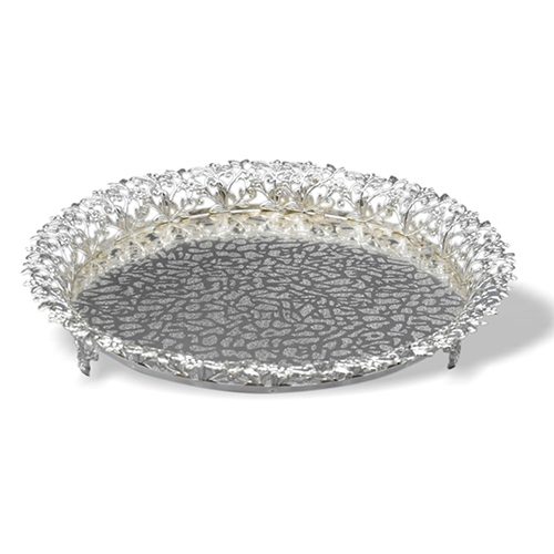 Silver Plated Cut Work Tray