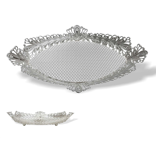 चांदी का पत्रक अंडाकार प्लेट